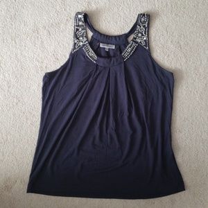 Rhinestoned tank top